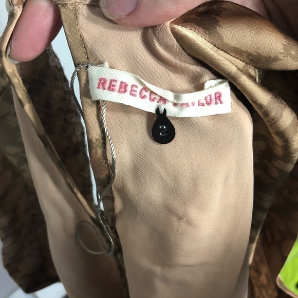 Rebecca Taylor Button Back Top Sz 2 Sequin Women’s Tank - Picture 6 of 8